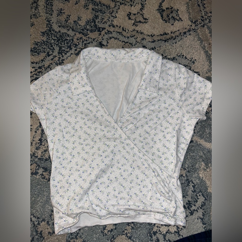 crop top with flowers